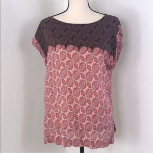 Trucco 100% Viscose Short Sleeve Blouse Sz M